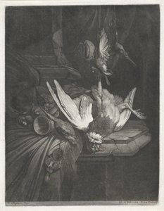 Csendélet baromfival alkotó: Pieter Anthony Wakkerdak
