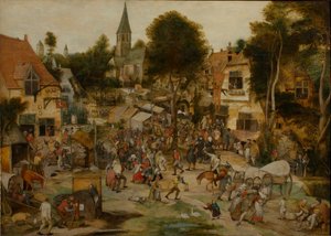 Kermis falusi vásár, 1565 előtt.