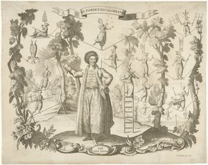 Akrobaták és kötéltáncosok alkotó: Pieter Balthasar Bouttats