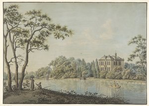 Kilátás a House Over Holland teakupolával a Vecht-en Nieuwersluisban alkotó: Pieter Bartholomeusz. Barbiers