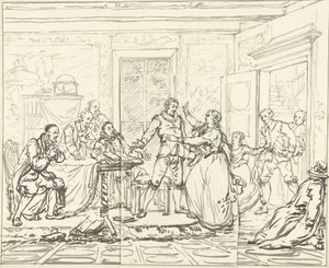 Színpadi jelenet Jacob Simonsz de Rijktől alkotó: Pieter Bartholomeusz. Barbiers