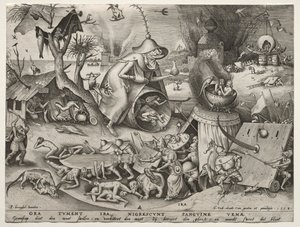 A hét halálos bűn: harag alkotó: Pieter Bruegel