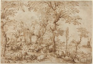Peasants and Cattle near a Farmhouse   1227221   hu       hungarian Successfully Translated  Original: La femme de Potiphar (Putiphar) montre le vetement de Joseph (Potiphars Wife Displays Josephs Garment) - Oil on wood (26x36 cm), by Lucas van Leyden (148 alkotó: Pieter Bruegel the Elder