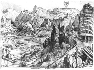 A bűnbánó Magdolna, Hieronymus Bosch (kb.1510-70) metszete c. 1555-57 alkotó: Pieter Bruegel the Elder