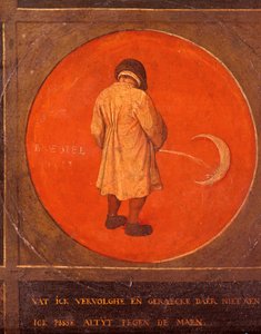 Bármit is teszek, nem bánom meg, folyton a Hold ellen piszkálok, c1558-1560 alkotó: Pieter Bruegel the Elder