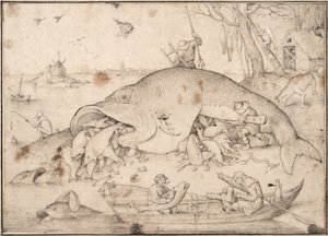 A nagy halak kis halat esznek, 1556 alkotó: Pieter Bruegel the Elder