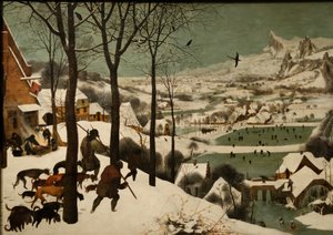 Németül: Jäger im Schnee (Winter) havi ciklus, jelenet: (január): A vadászok a hóban (január)