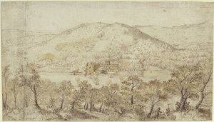 Déli dombos táj kolostorépületekkel alkotó: Pieter Brueghel the Elder