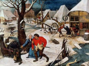 A hazavezetett részeg (panel) alkotó: Pieter Brueghel the Younger