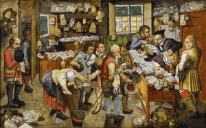 A falujogászként ismert tizedfizetés 1617 és 1622 között alkotó: Pieter Brueghel the Younger