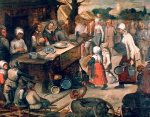 Az ajándékok átadása, c1584-1638 alkotó: Pieter Brueghel the Younger