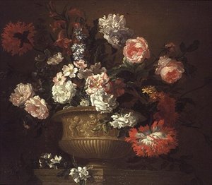 Virágcsendélet egy urnában alkotó: Pieter Casteels