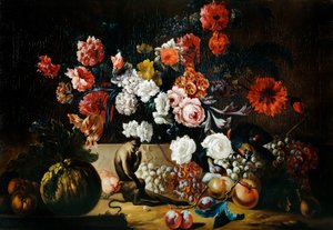 „Csendélet majommal”, 18. század alkotó: Pieter Casteels