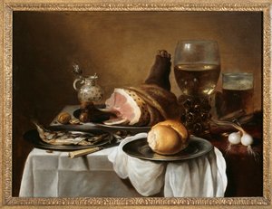 Reggeli darab, 1640 körül (olaj, panel) alkotó: Pieter Claesz