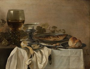 Csendélet halakkal alkotó: Pieter Claesz