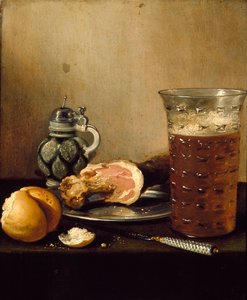 Csendélet sonkával, 1642 alkotó: Pieter Claesz