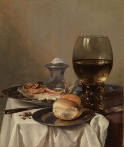 Csendélet sóval alkotó: Pieter Claesz