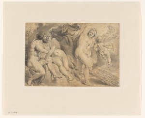 Ixion megtévesztette Zeusz és Héra Ixion átöleli a felhőt, a Nephele-t, aki Héra alakját vette fel alkotó: Pieter Claesz. Soutman (rejected attribution)