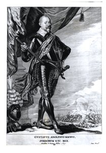 Nagy Gustavus Adolphus, a svédek királyának (1592-1632) portréja, 1650
