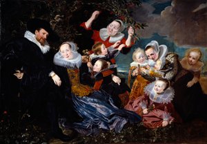 Paulus Van Beresteyn (1588-1636) portréja feleségével, hat gyermekével és két leányzójával Pieter Soutman (1590-1657) festménye 1630 V. 1,67x2,41 m