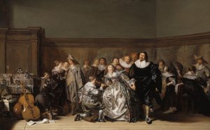 Egy elegáns társaság, 1632 alkotó: Pieter Codde