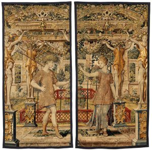 Vertumnus és Pomona: Vertumnus gazdálkodóvá változott, 1550 körül (arany, gyapjú és selyem) alkotó: Pieter Coecke van Aelst