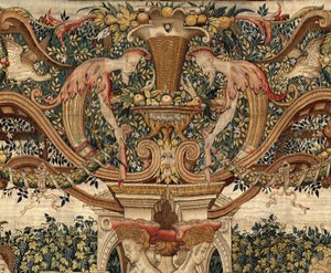 Vertumnus és Pomona: Metszőmetszővé alakult Vertumnus, 1550 körül (arany, gyapjú és selyem) alkotó: Pieter Coecke van Aelst