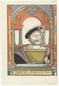 I. Ferenc 1494-1547 francia király, Bretagne hercege, Provence grófjának portréja, 1539 alkotó: Pieter Coecke van Aelst