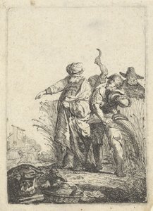 Ruth Boáz mezőjén gyűjtöget alkotó: Pieter Cornelisz. Verbeeck (possibly)