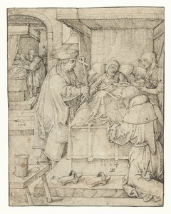 Betegek gondozása Works of Mercy (sorozat címe) alkotó: Pieter Cornelisz. genaamd Kunst