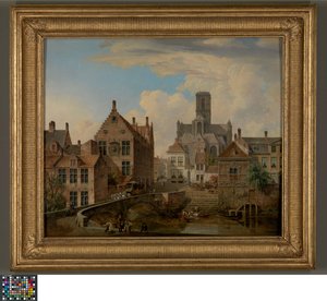 A Szent Bavo székesegyház és a Reep-csatorna Gentben alkotó: Pieter Frans De Noter