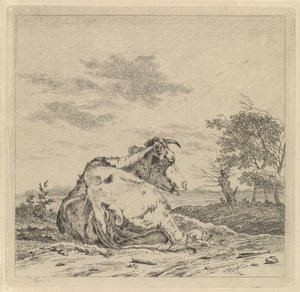 Táj fekvő tehénnel alkotó: Pieter Janson