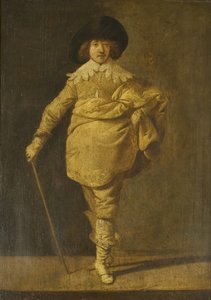 A Standing Cavalier, 1630 körül (olaj a panelen) alkotó: Pieter Jansz. Quast