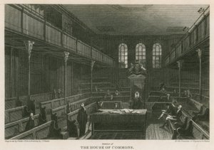 Az alsóház belseje, Westminster, London alkotó: Pieter Jansz. Quast