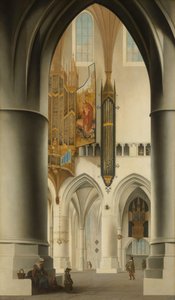 A haarlemi Szent Bavo-templom belseje A haarlemi St Bavokerk belseje, a déli ambuláns felől nézve, a kóruson át az északi ambulánsra és a nagy orgonára nézve