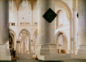 A Haarlemi Nagytemplom belseje Pieter Saenredam (1597-1665) festménye (ec.holl.) 1636-1637 V. 59x81 cm London, nemzeti galéria