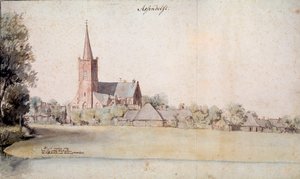 Assendelft látképe Hollandiában 1633-ban Pieter Jansz (1597-1665) rajza 1633 Párizs. Holland Intézet