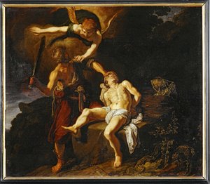 Ábrahám áldozata ... alkotó: Pieter Lastman