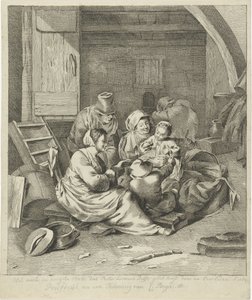 Belső egy gazda családjával alkotó: Pieter Leonard Delfos