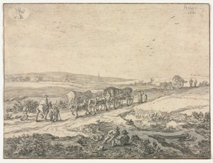 Augusztus: Táj kocsikkal