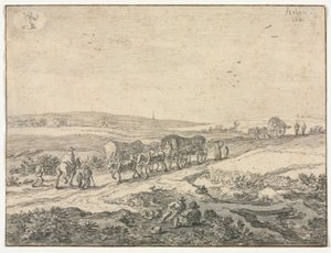 augusztus: Táj kocsikkal, 1655 körül.