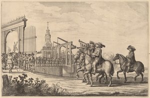 Marie de Medici belépése Amszterdamba [6/1. tábla] alkotó: Pieter Nolpe