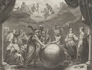 12. tábla: Allegória a franciaországi viszályról, Caspar Barlaeustól, Medicea Hospes, 1638. alkotó: Pieter Nolpe