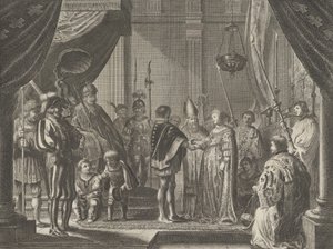 7. tábla: Francisco I. de Medici és Ausztriai Johanna házassága, Caspar Barlaeutól..., 1638.