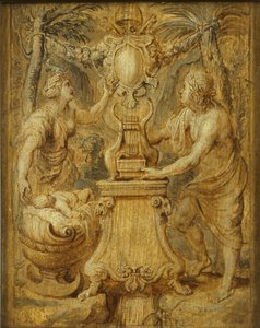 Matthias Casimiris Sarbievii borítója. Lyricorum Libri IV, Maciej Kazimierz Sarbiewski, 1632. alkotó: Pieter Paul Rubens