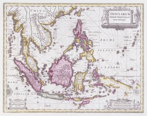 Kína és Indonézia térképe, 1710 körül