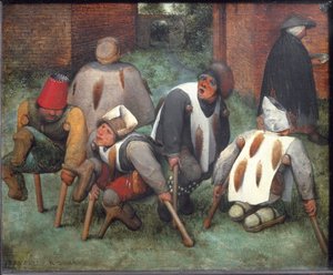 A koldusok vagy a nyomorékok – olaj, fa alkotó: Pieter Bruegel the Elder