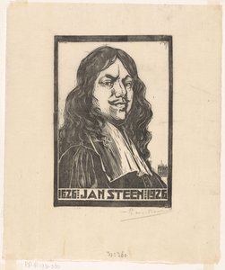 Jan Steen portréja (cím a tárgyon) alkotó: Pieter Willem van Baarsel (signed by artist)