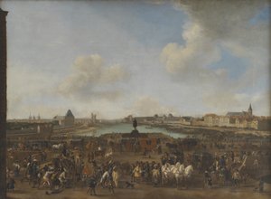 Párizs kilátása a Dauphine térről alkotó: Pieter Wouwerman