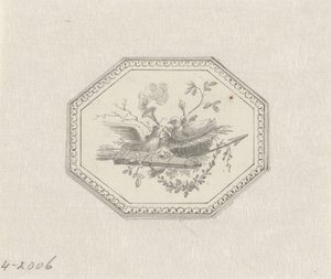 Gyümölcsös csendéletet ábrázoló vignett alkotó: Pieter de Goeje